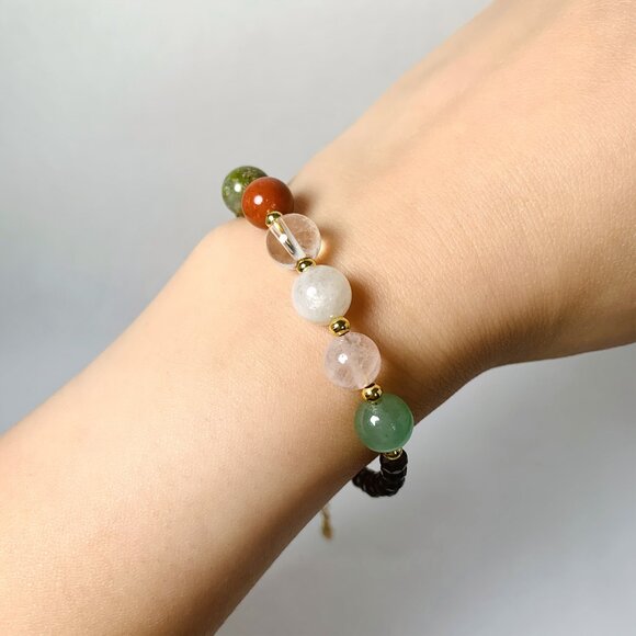 Cancer Crystal Bracelet - Handcrafted Natural Crystal 12 Constellation Bracelet - Picture 7 of 9